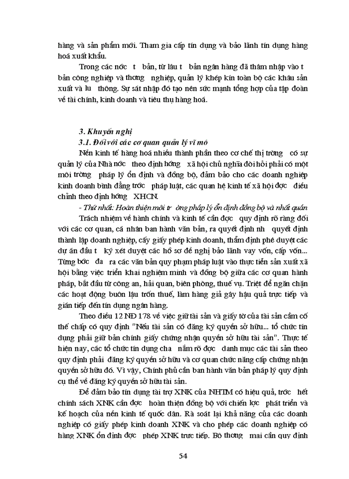 image for page Giải pháp mở rộng hoạt động tín dụng tài trợ Xuất nhập khẩu tại Ngân hàng Ngoại thương Hà Nội