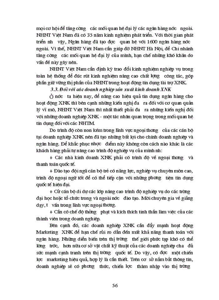 image for page Giải pháp mở rộng hoạt động tín dụng tài trợ Xuất nhập khẩu tại Ngân hàng Ngoại thương Hà Nội