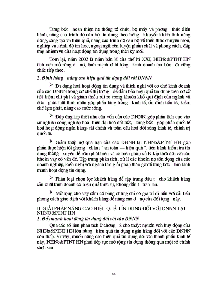 image for page Giải pháp nâng cao hiệu quả tín dụng Ngân Hàng đối với Doanh nghiệp Nhà Nước tại Ngân Hàng Nông nghiệp và Phát triển Nông thôn Hà Nội