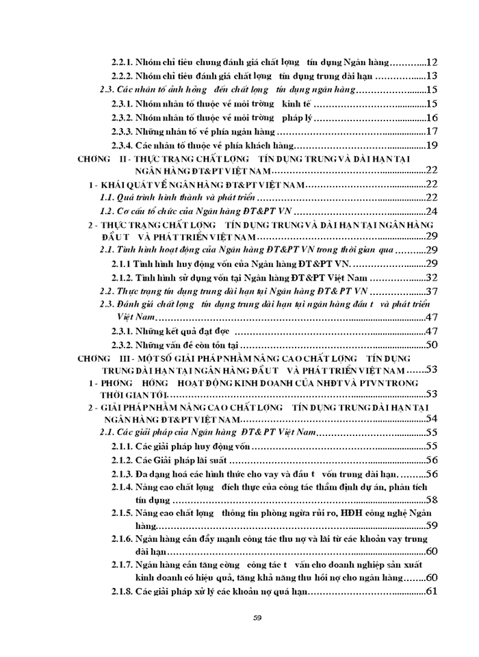 image for page Một số Giải pháp nhằm nâng cao chất lượng tín dụng chung dài hạn tại Ngân hàng đầu tư và Phát triển Việt Nam