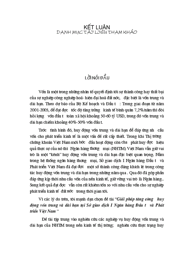 image for page Giải pháp tăng cường huy động vốn trung và dài hạn tại Sở giáo dục 1 Ngân Hàng Đầu tư và Phát triển Việt Nam