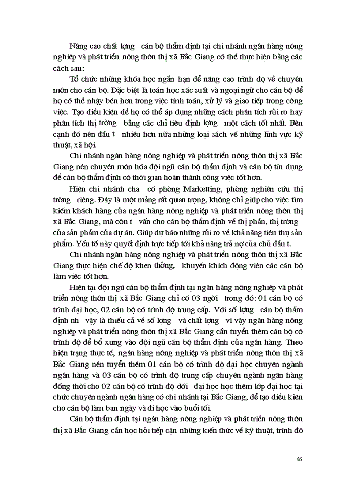 image for page Hoàn thiện hoạt động thẩm định dự án đầu tư tại Ngân Hàng Nông nghiệp và Phát triển Nông thôn thị xã Bắc Giang