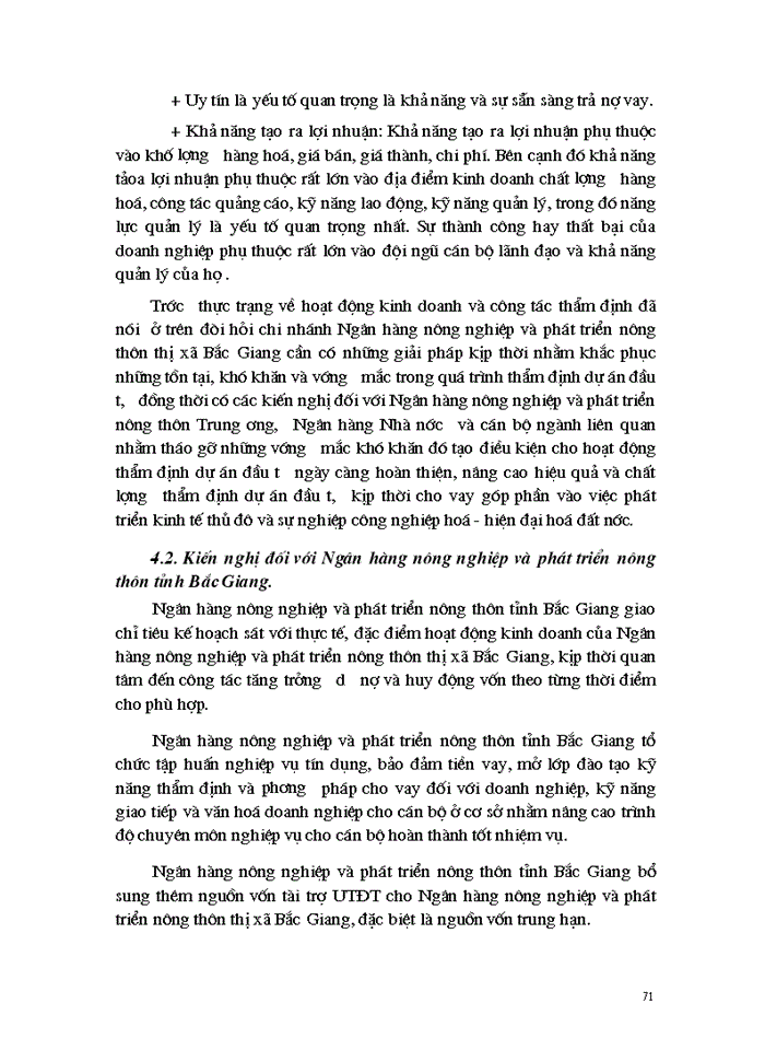 image for page Hoàn thiện hoạt động thẩm định dự án đầu tư tại Ngân Hàng Nông nghiệp và Phát triển Nông thôn thị xã Bắc Giang