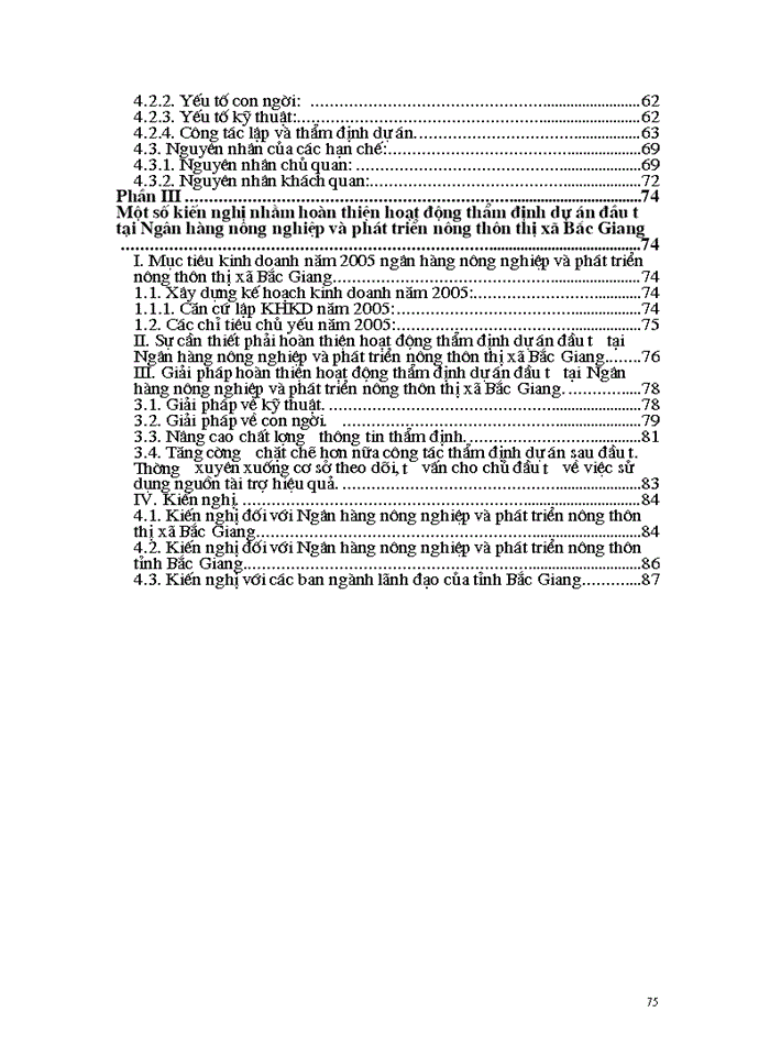 image for page Hoàn thiện hoạt động thẩm định dự án đầu tư tại Ngân Hàng Nông nghiệp và Phát triển Nông thôn thị xã Bắc Giang