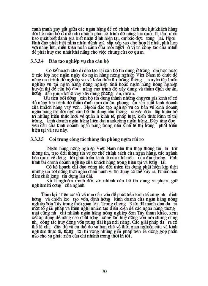 image for page Giải pháp nâng cao chất lượng tín dụng trung dài hạn tại Ngân Hàng Nông nghiệp và Phát triển Nông thôn Sơn tây