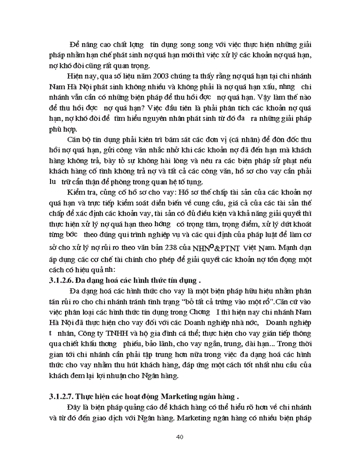image for page Giải pháp nâng cao chất lượng tín dụng tại chi nhánh Ngân Hàng Nông nghiệp và Phát triển Nông thôn Nam Hà Nội