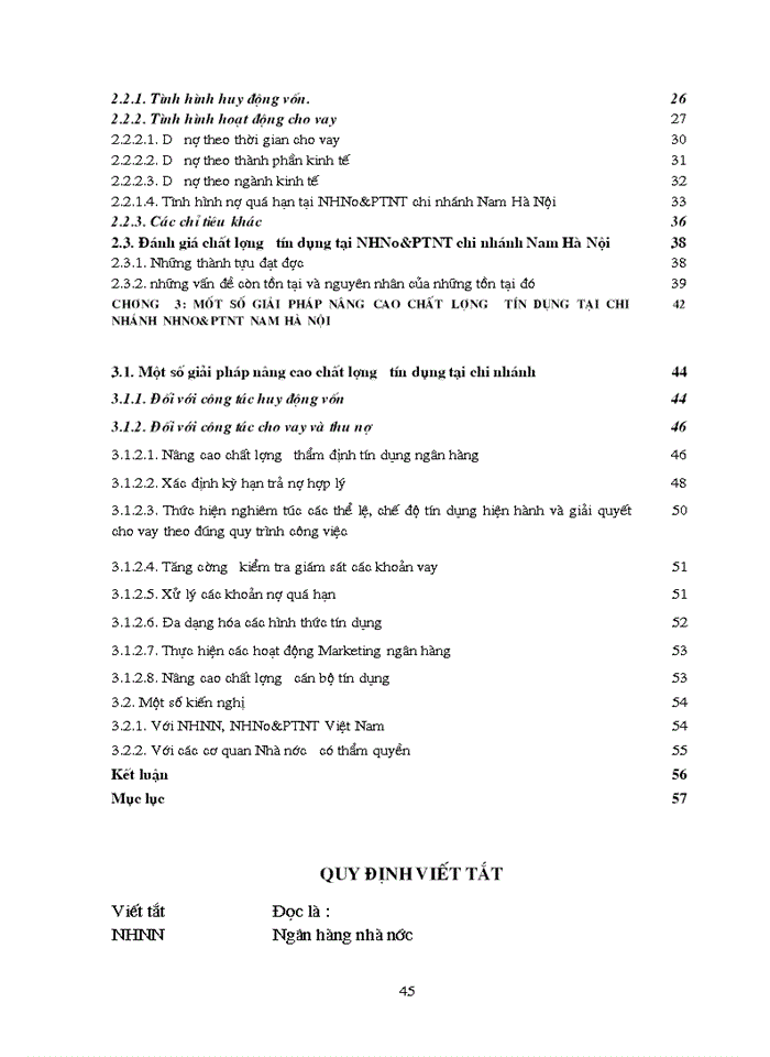 image for page Giải pháp nâng cao chất lượng tín dụng tại chi nhánh Ngân Hàng Nông nghiệp và Phát triển Nông thôn Nam Hà Nội