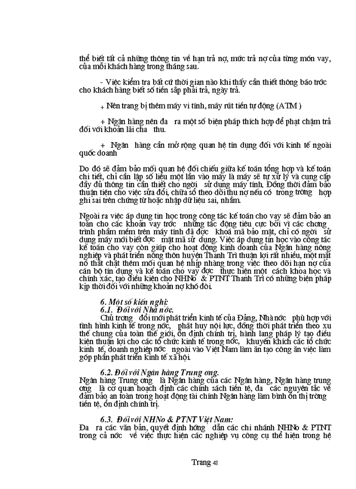 image for page Một số Giải pháp nhằm nâng cao hiệu quả của Kế toán cho vay tại Ngân Hàng Nông nghiệp và Phát triển Nông thôn huyện Thanh Trì HN