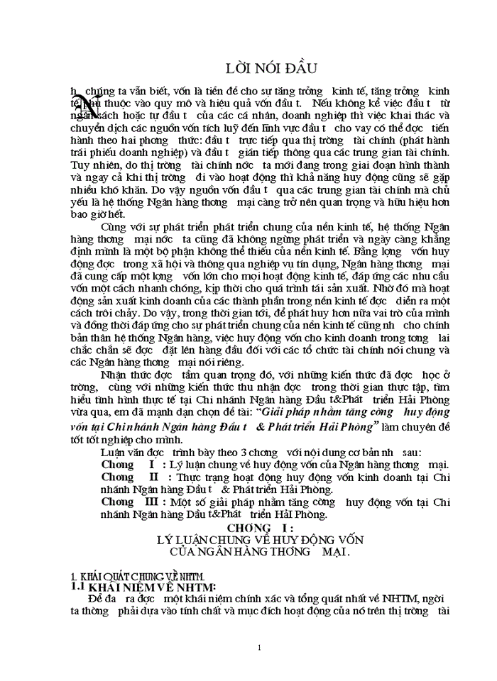 image for page Giải pháp nhằm tăng cường huy động vốn tại Chi nhánh Ngân Hàng Đầu tư và Phát triển Hải Phòng