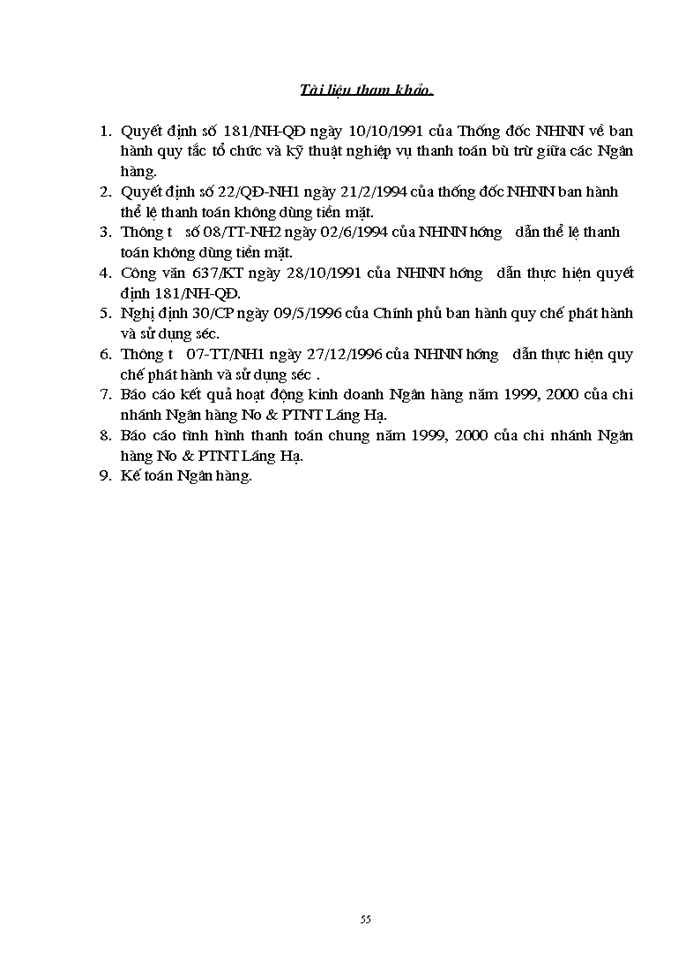 image for page Những Giải pháp nhằm hoàn thiện công tác thanh toán bù trừ tại chi nhánh Ngân Hàng Nông nghiệp và Phát triển Nông thôn Láng Hạ