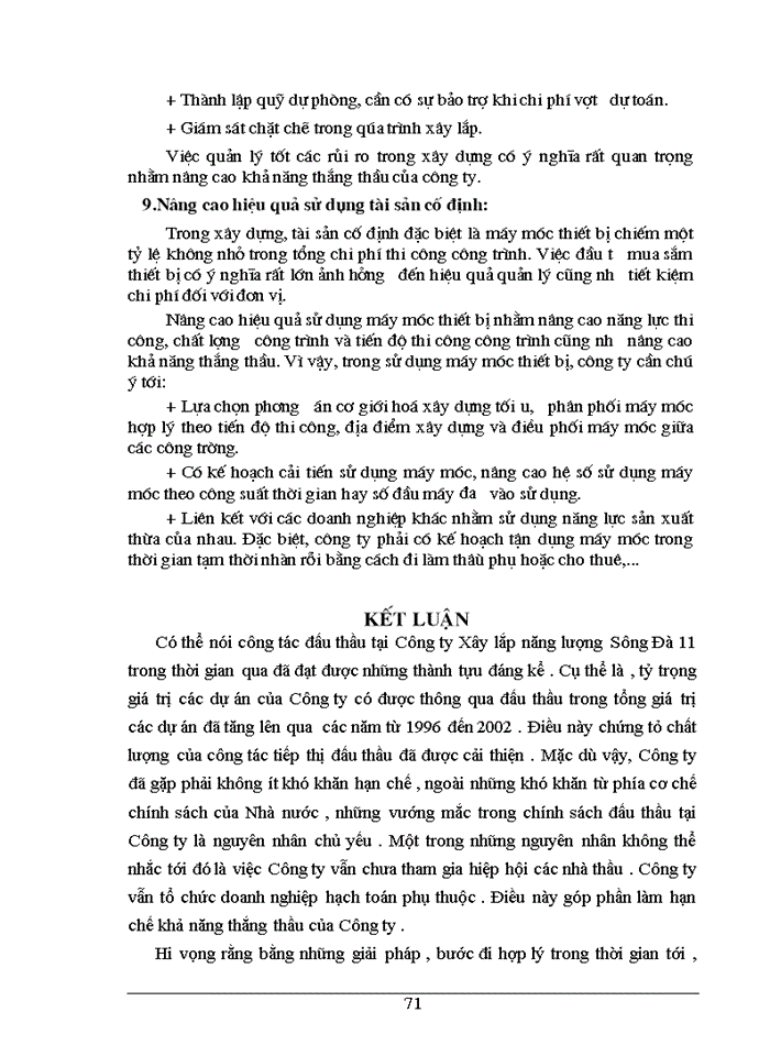 image for page Giải pháp nâng cao khả năng cạnh tranh thắng thầu tại Công ty Xây lắp năng lượng Sông đà 11