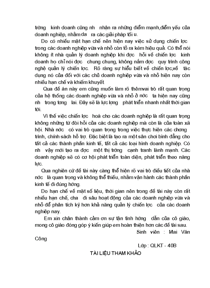 image for page Quản lý chiến lược trong các doanh nghiệp vừa và nhỏ ở Việt Nam hiện nay