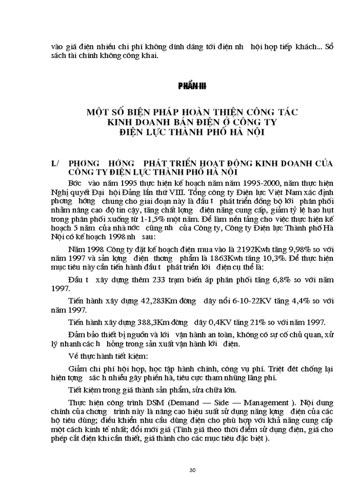 image for page Một số biện pháp nhằm hoàn thiện công tác Kinh doanhbán Điện ở Công ty Điện lực TPHà Nội
