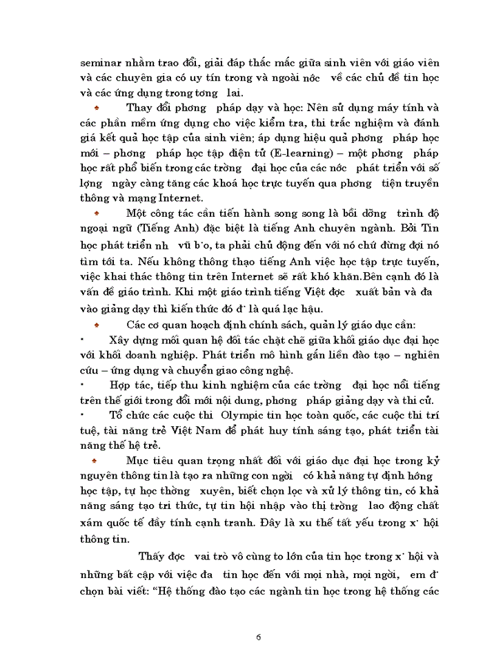 image for page Hệ thống đào tạo các ngành tin học trong hệ thống các trường đại học ở Việt Nam hiện nay