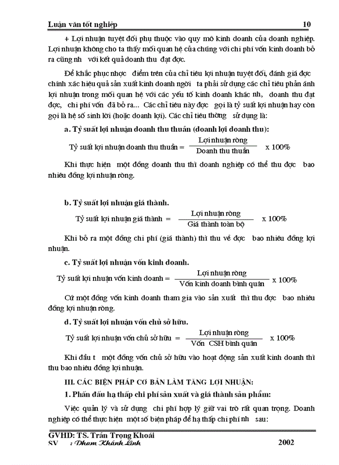 image for page Lợi nhuận và Một số biện pháp chủ yếu nhằm tăng lợi nhuận ở Công ty Dược Vật tư Y tế Thanh Hóa