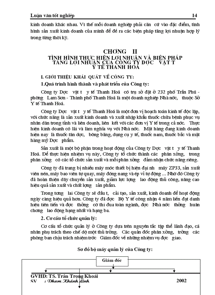 image for page Lợi nhuận và Một số biện pháp chủ yếu nhằm tăng lợi nhuận ở Công ty Dược Vật tư Y tế Thanh Hóa