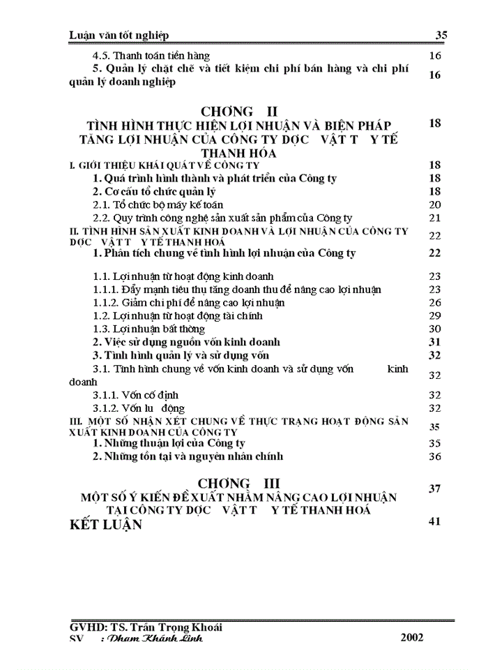 image for page Lợi nhuận và Một số biện pháp chủ yếu nhằm tăng lợi nhuận ở Công ty Dược Vật tư Y tế Thanh Hóa