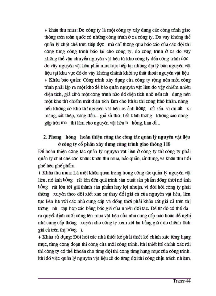 image for page Công tác quản lý Nguyên vật liệu ở Công ty cổ phần Xây dựng công trình giao thông 118