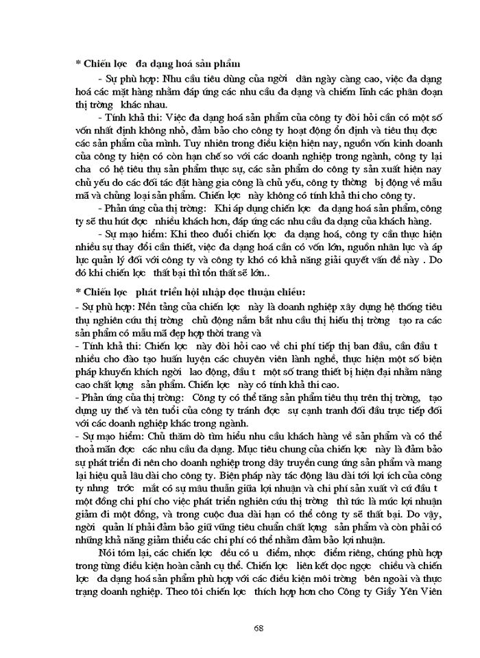 image for page THS Xây dựng chiến lược Kinh doanh tại Công ty Giầy Yên Viên