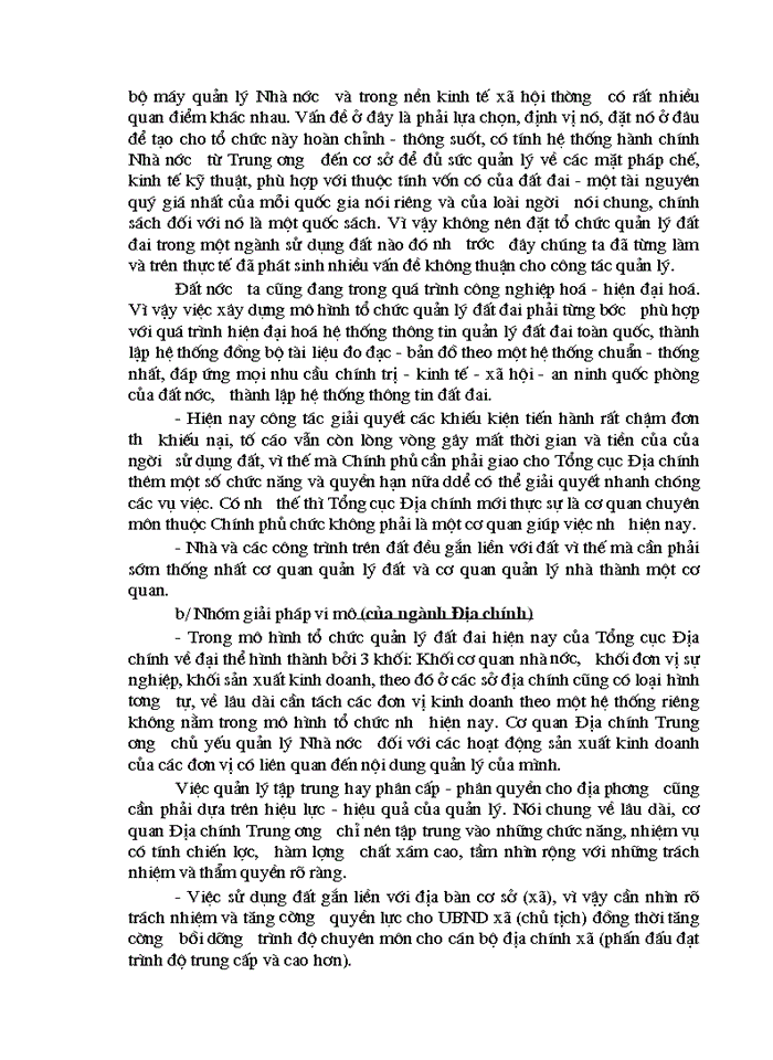 image for page Thực trạng và Giải pháp nhằm hoàn thiện bộ máy quản về đất đai Việt Nam