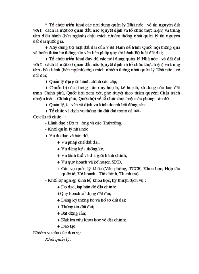 image for page Thực trạng và Giải pháp nhằm hoàn thiện bộ máy quản về đất đai Việt Nam