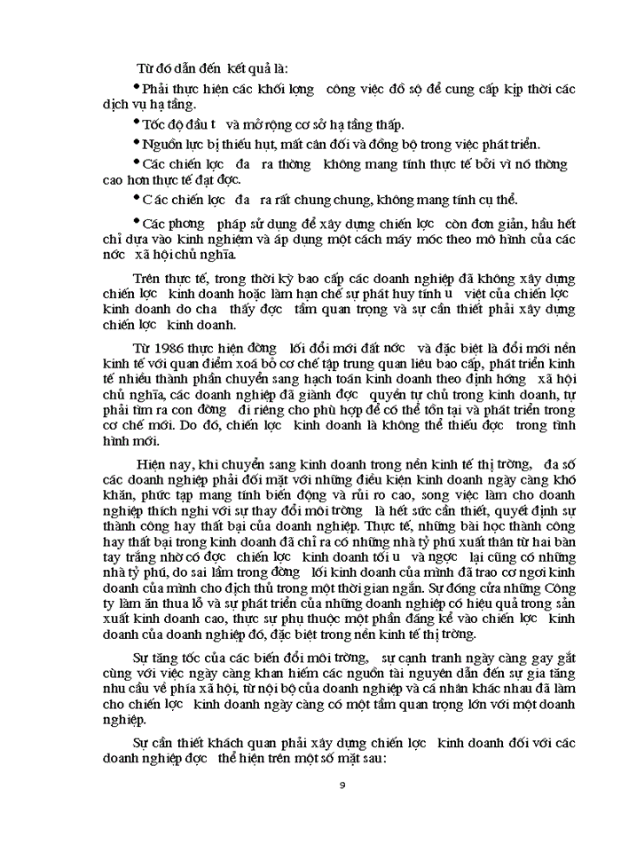 image for page Hoạch định chiến lược Kinh doanh ở Tổng Công ty Xây dựng Sông Đà đến 2010