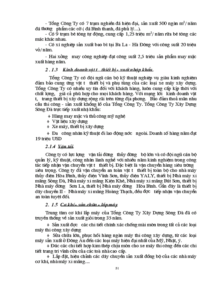 image for page Hoạch định chiến lược Kinh doanh ở Tổng Công ty Xây dựng Sông Đà đến 2010