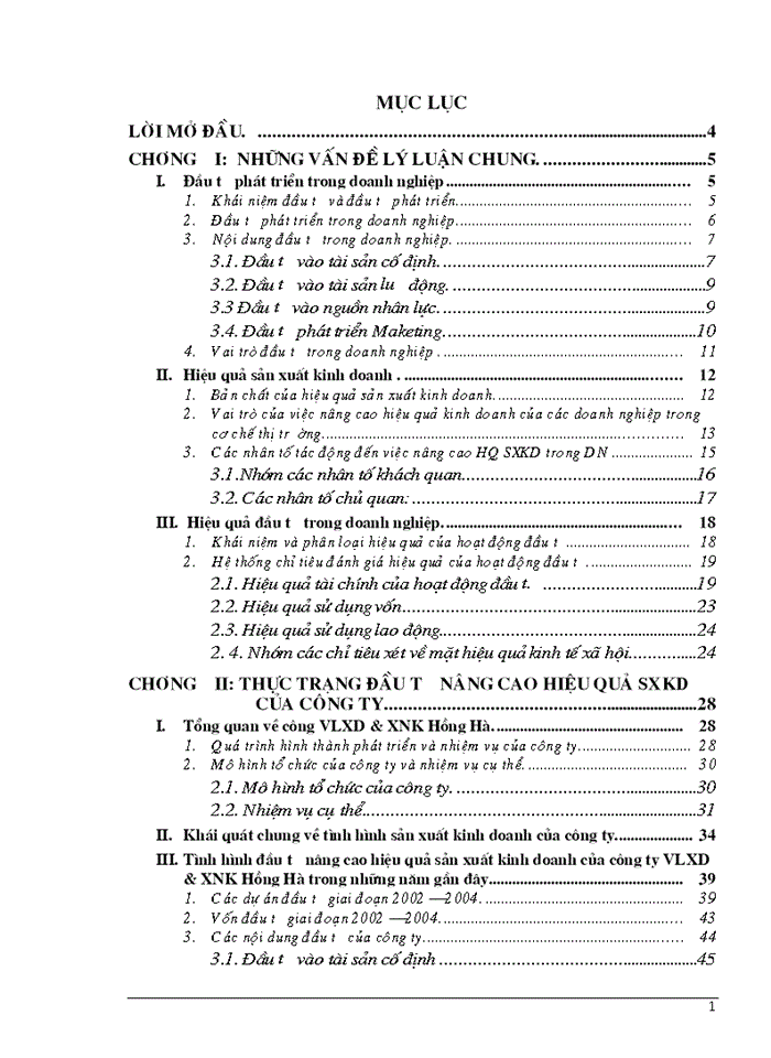 image for page Đầu tư nâng cao hiệu quả Sản xuất Kinh doanh ở Công ty Vật liệu Xây dựng và Xuất nhập khẩu Hồng Hà