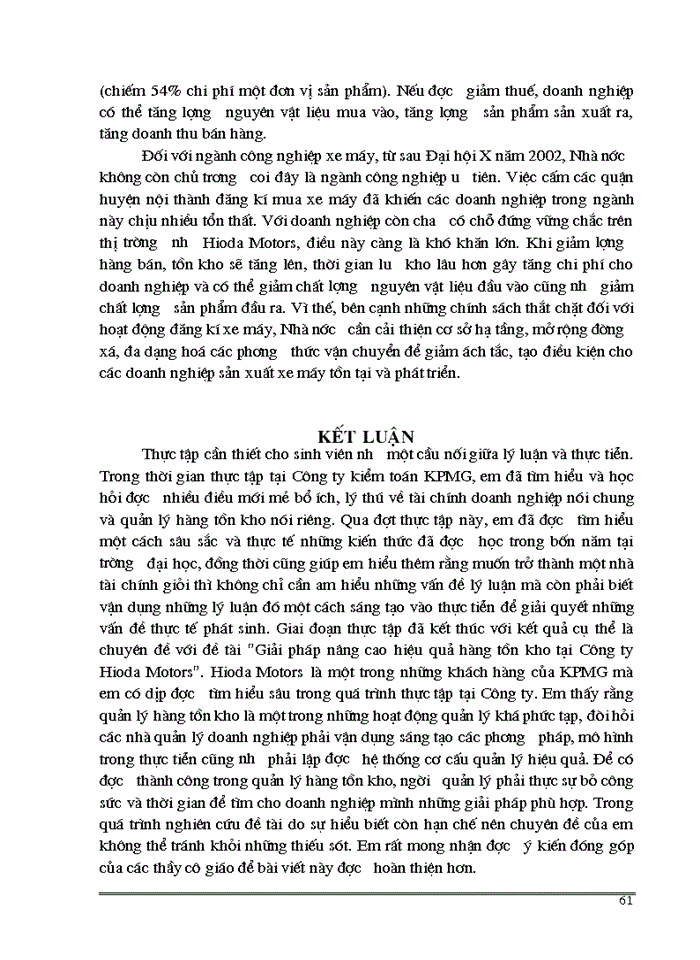 image for page Giải pháp nâng cao hiệu quả quản lý hàng tồn kho tại Công ty Hioda Motors