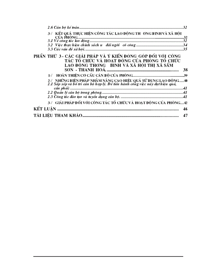 image for page Phân tích công tác tổ chức và hoạt động của phòng tổ chức lao động và thương binh Xã hội - thị xã Sầm Sơn