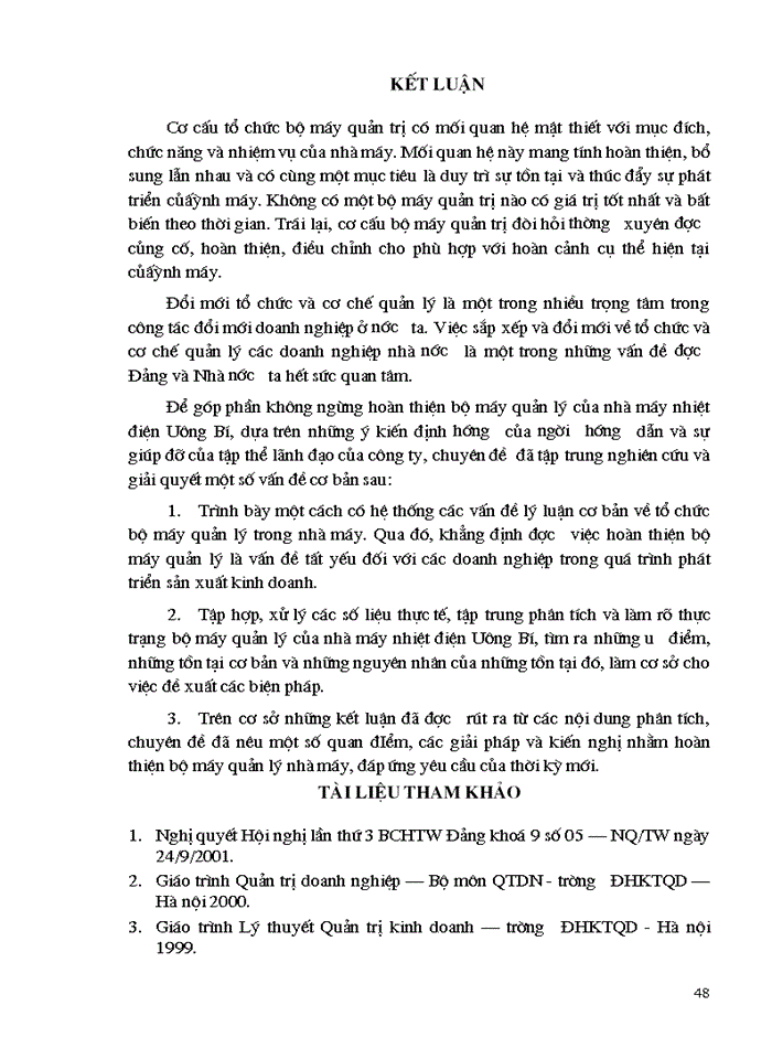 image for page Giải pháp hoàn thiện bộ máy quản lý ở nhà máy nhiệt Điện Uông Bí