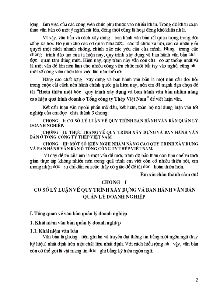 image for page Hoàn thiện một bước quy trình Xây dựng vàban hành văn bản nhằm nâng cao hiệu quả Kinh doanh ở Công ty Thép