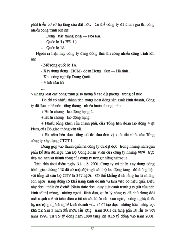 image for page Công tác quản lý Nguyên vật liệu ở Công ty Cổ phần Xây dựng công trình giao thông 118