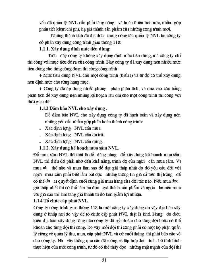 image for page Công tác quản lý Nguyên vật liệu ở Công ty Cổ phần Xây dựng công trình giao thông 118