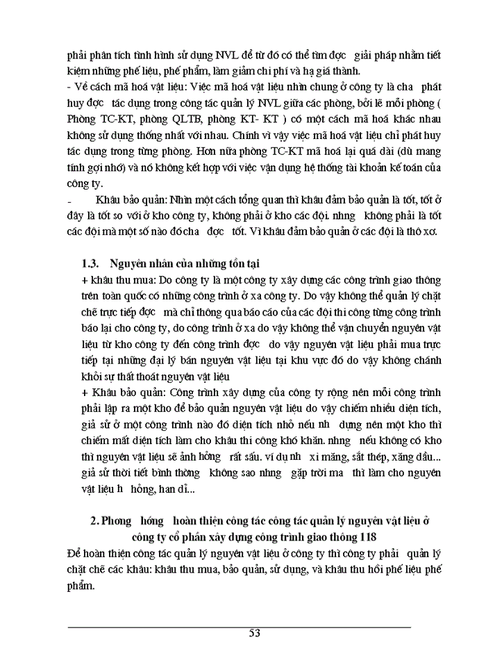image for page Công tác quản lý Nguyên vật liệu ở Công ty Cổ phần Xây dựng công trình giao thông 118
