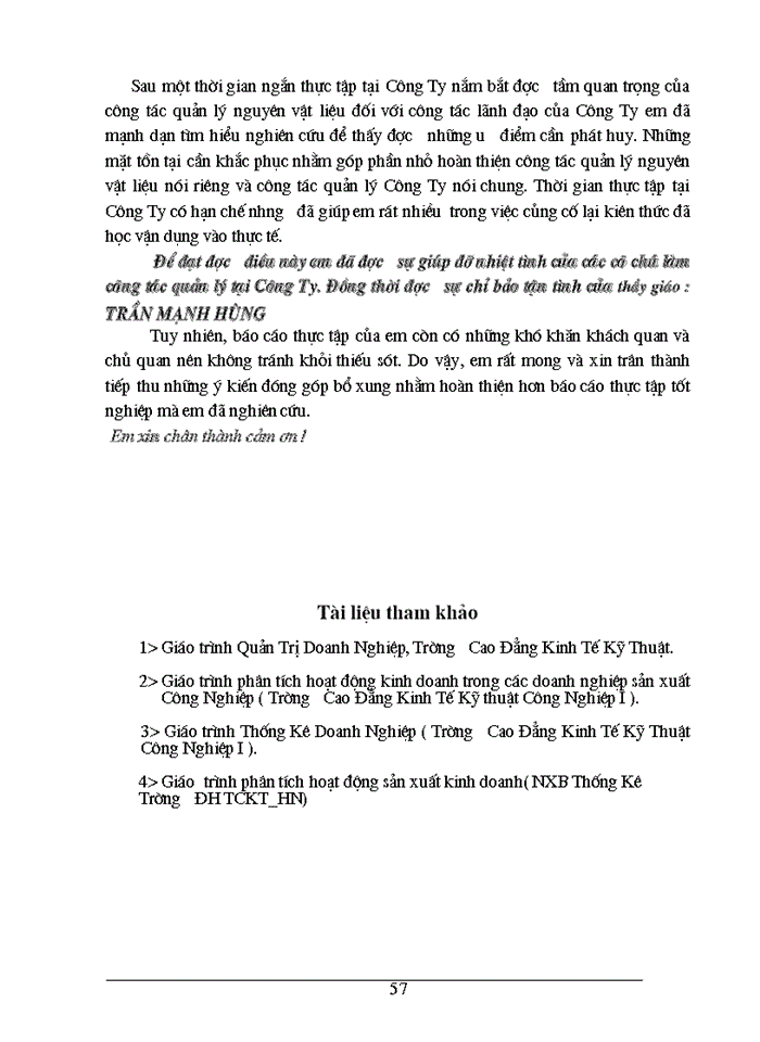 image for page Công tác quản lý Nguyên vật liệu ở Công ty Cổ phần Xây dựng công trình giao thông 118