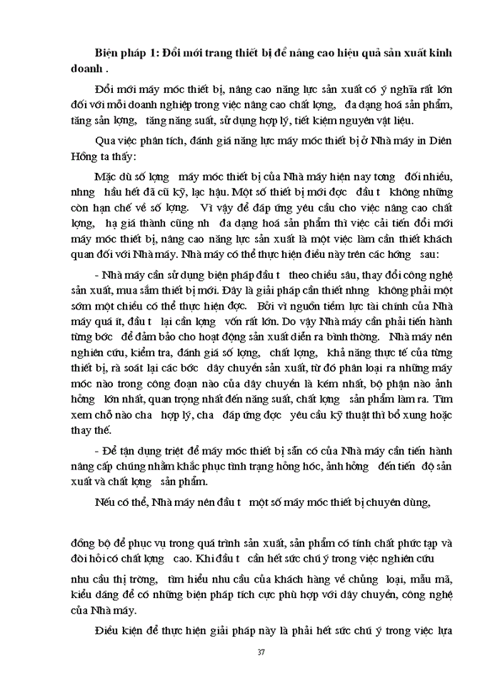 image for page Biện pháp cơ bản nhằm nâng cao hiệu quả Sản xuất Kinh doanh ở Nhà máy in Diên Hồng