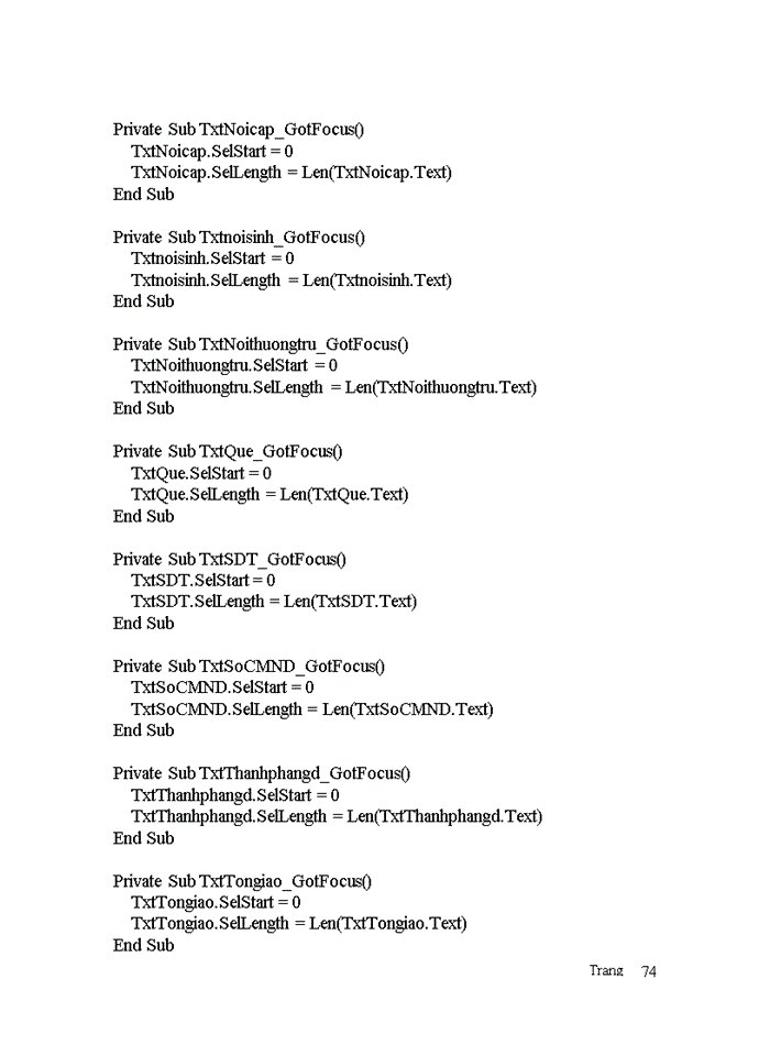image for page Xây dựng chương trình quản lý nhân sự của chi cục Dự trữ Sóc Sơn dựa trên ngôn ngữ VISUAL BASIC