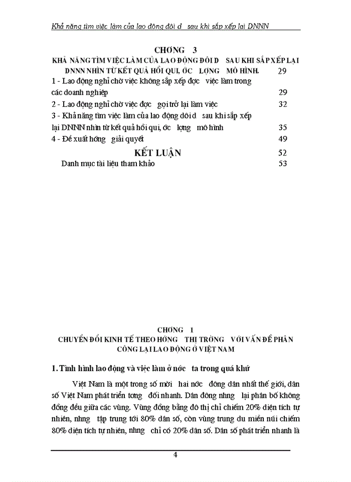 image for page Khả năng tìm việc làm của lao động dôi dư sau khi sắp xếp lại Doanh nghiệp Nhà Nước