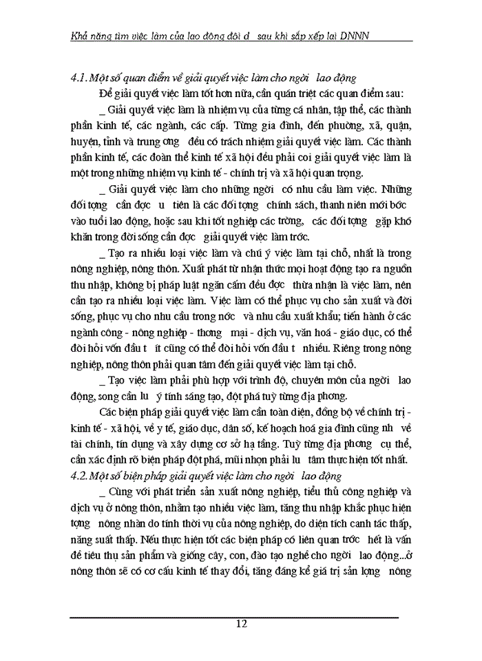 image for page Khả năng tìm việc làm của lao động dôi dư sau khi sắp xếp lại Doanh nghiệp Nhà Nước