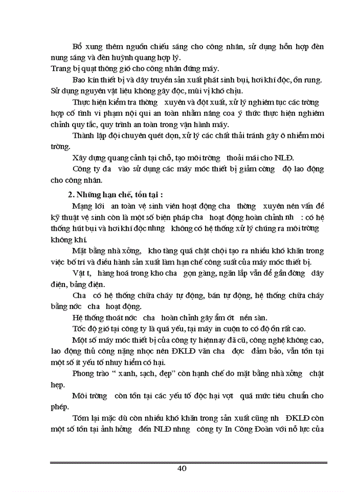 image for page Công tác bảo hộ lao động và Giải pháp cải thiện điều kiện lao động taại Công ty in Công Đoàn