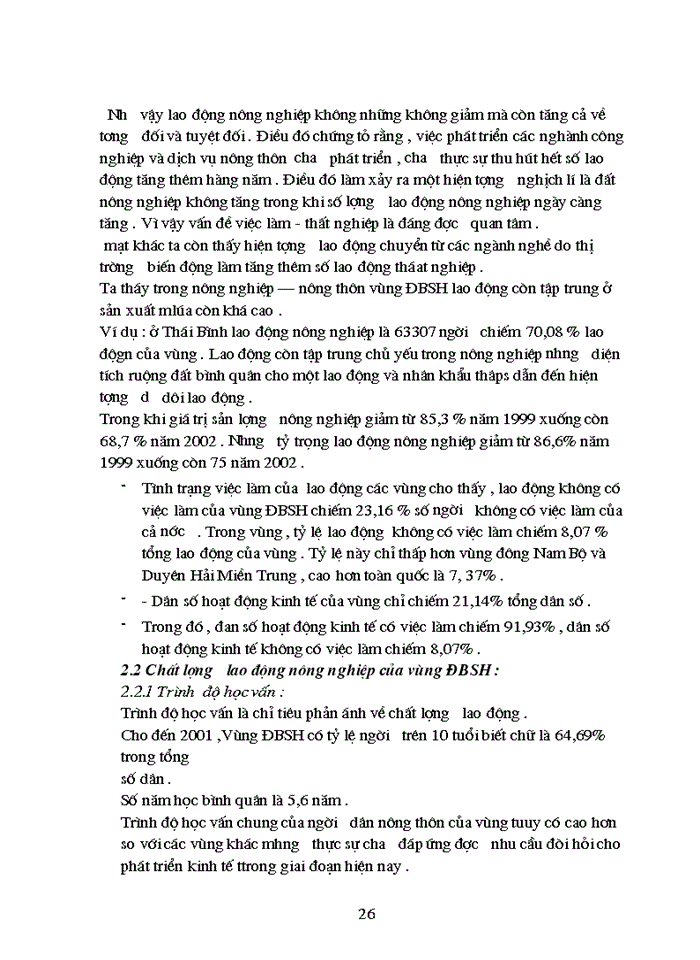 image for page Sử dụng nguồn lao động nông nghiệp ở vùng đồng bằng sông hồng trong giai đoạn nền Kinh tế Thị trường