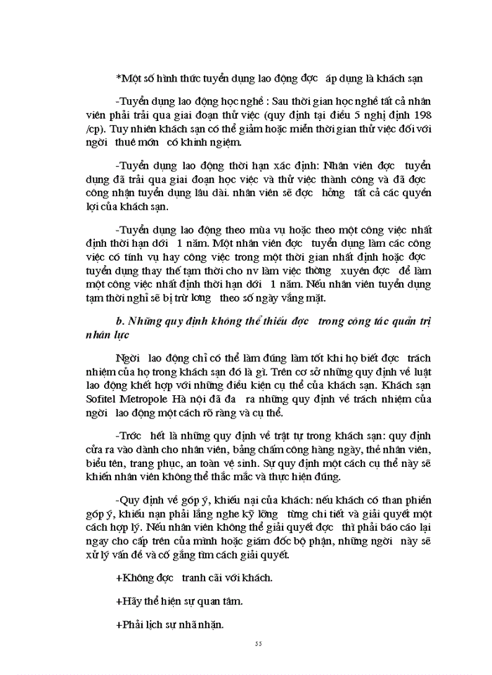 image for page Thực trạng quản trị nhân lực tại khách sạn Sofitel Metropol Hà Nội Kinh nghiệm và Giải pháp