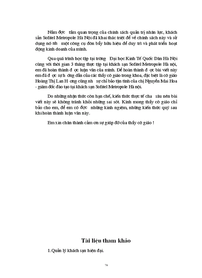 image for page Thực trạng quản trị nhân lực tại khách sạn Sofitel Metropol Hà Nội Kinh nghiệm và Giải pháp