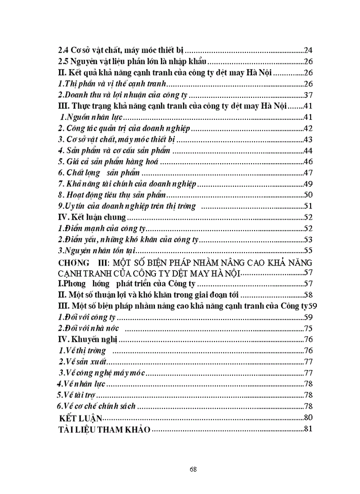 image for page Biện pháp nhằm nâng cao khả năng cạnh tranh của Công ty Dệt may Hà Nội