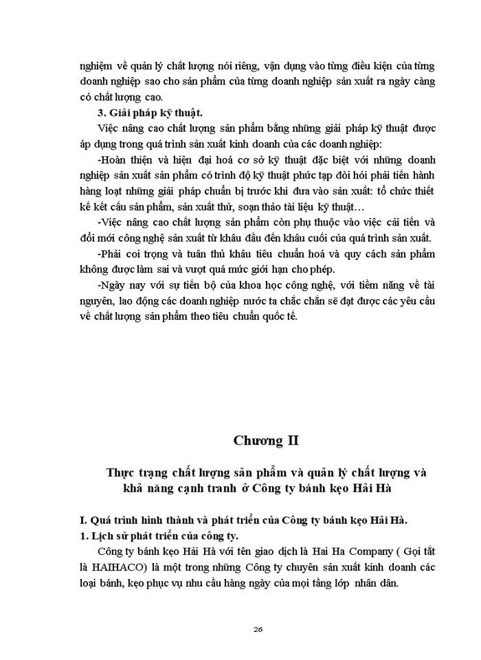 image for page Chất lượng sản phẩm với việc nâng cao khẳ năng cạnh tranh của Công ty Bánh kẹo Hải Hà