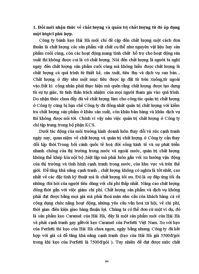 image for page Chất lượng sản phẩm với việc nâng cao khẳ năng cạnh tranh của Công ty Bánh kẹo Hải Hà
