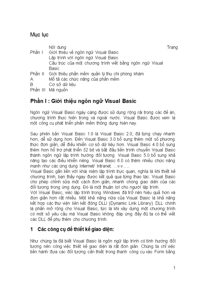 image for page Phần mềm quản lý thu chi khám bằng ngôn ngữ Visuao Basic