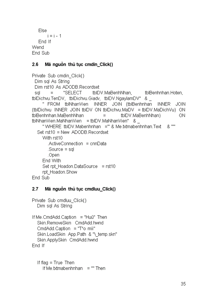 image for page Phần mềm quản lý thu chi khám bằng ngôn ngữ Visuao Basic