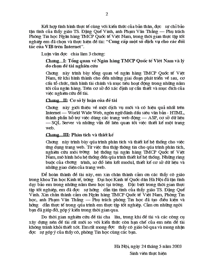 image for page THS Cung cấp Một số dịch vụ cho các đối tác của VIB trên mạng Intemet